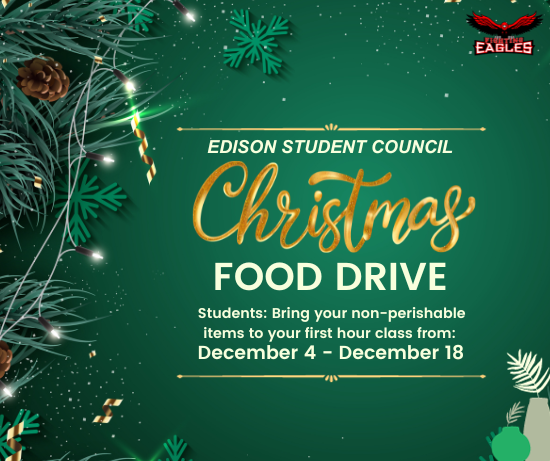 christmas food drive flyer